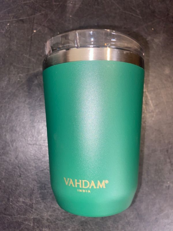 Photo 2 of Stainless Steel Tumbler (11.8oz/350ml) Insulated Cup Reusable Stainless Steel Tumbler | Vacuum Insulated, Double Walled | Sweat-Proof Sipper with Lid | Gifts for Men & Women | VAHDAM
