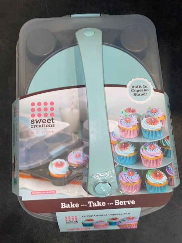 Photo 2 of Good Cook Sweet Creations Cupcake Pan and Stand Set, Bake-Take-Serve, 12 Cup