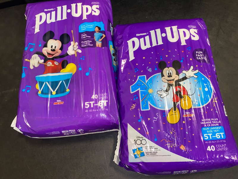 Photo 1 of Pull-Ups Boys' Potty Training Pants, 5T-6T (46+ lbs), 80 Count (2 Packs of 40)

