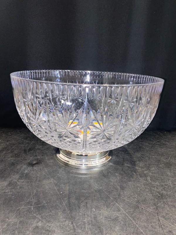 Photo 2 of Christmas Holiday Party Serveware; Clear Plastic Crystal Cut Punch Bowl
