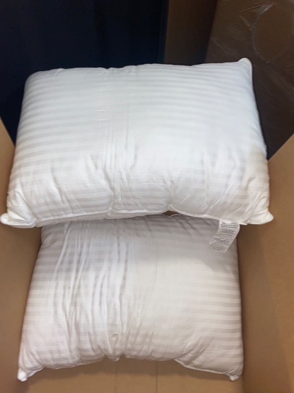 Photo 2 of Bed Pillows Standard / Queen Size Set of 2 - Down Alternative Bedding Gel Cooling Pillow for Back, Stomach or Side Sleepers 20 X 28 
