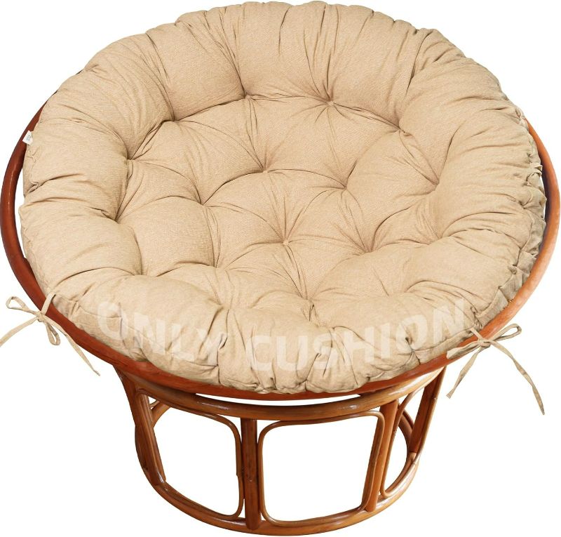 Photo 1 of Chair Cushion Only,Indoor/Outdoor 44 Inch Tufted Durable Round Papasan Cushion,Soft Comfortable Patio