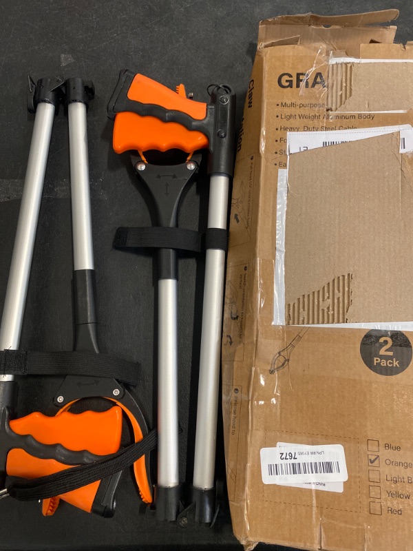 Photo 2 of 32" Grabber Reacher Tool, 2-Pack Foldable Reacher Grabber Pickup Tool with 360° Rotating Jaw & Magnet, Trash Picker Upper Grabber, Lightweight Grabbers for Seniors Heavy Duty