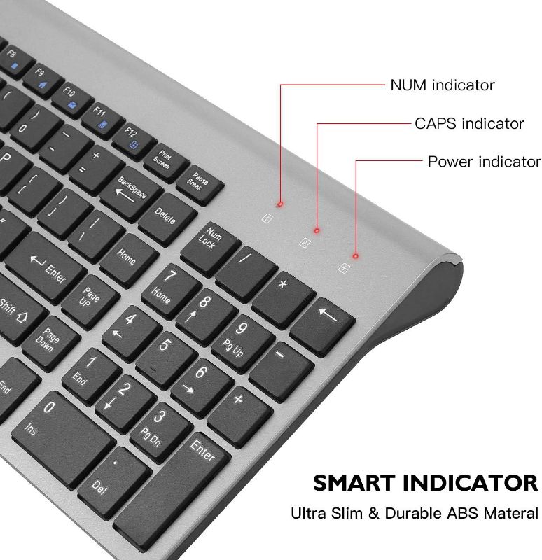 Photo 1 of cimetech Wireless Keyboard and Mouse Combo, Compact Full Size Wireless Computer Keyboard 