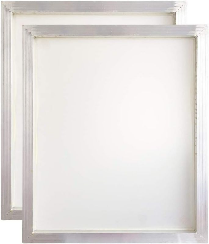 Photo 1 of Aluminum Silk Screen Printing Screens 20 x 24 Inch Frame-110 White Mesh (2 PCS)- missing one 
