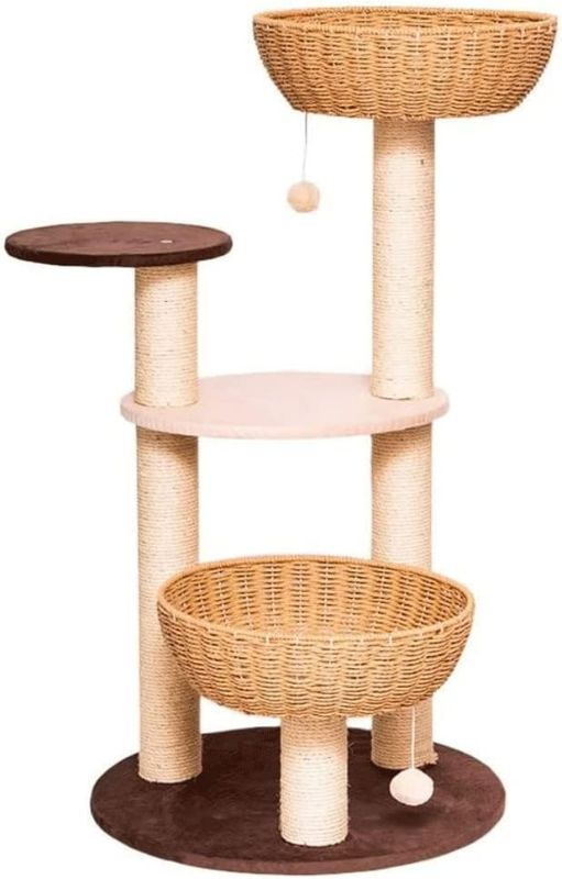 Photo 1 of Cat Tree, Cat Tower for Indoor Cats, Multi-Level Tall Cat Condo Furniture, Kitten Kitty Activity Center Cat Stand Climb House with Scratching Posts, Toys for Play Rest
