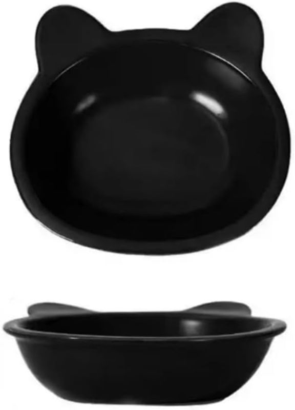 Photo 1 of Cat-Shaped Salad Bowl Serving Bowl for Salad Soup Snack Dessert Kitchen Household, 1 PCS-Black-10 OZ
