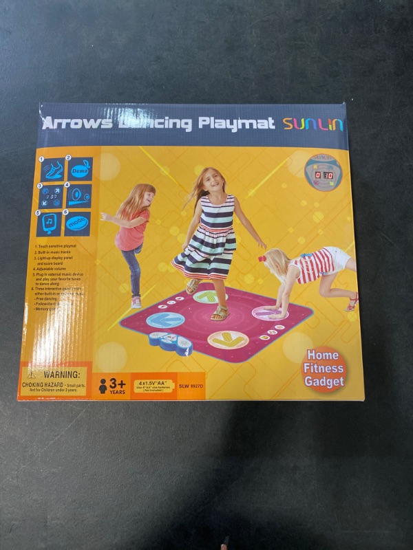 Photo 3 of Dance Mat Toys for 3-12 Year Old Kids, Electronic Dance Pad with Light-up 6-Button Wireless Bluetooth, Music Dance with 5 Game Modes, Birthday Toys Gifts for 3 4 5 6 7 8 9 10+ Year Old Girls
