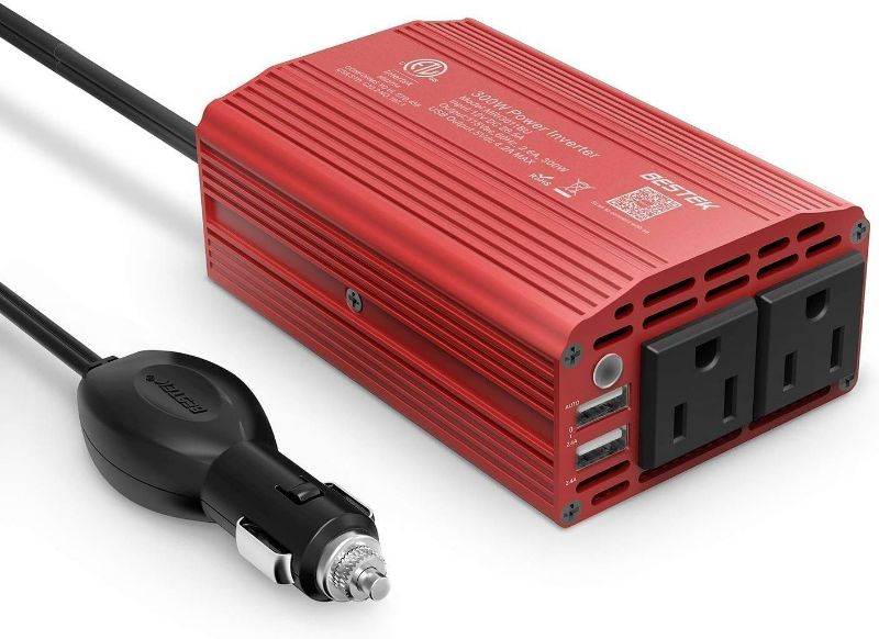 Photo 1 of BESTEK 300W Power Inverter DC 12V to 110V AC Car Inverter with 4.2A Dual USB Car Adapter
