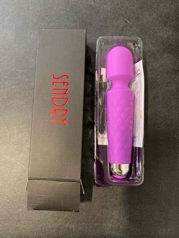 Photo 3 of SENDRY Wand Massager - New Upgrade 160 Magic Vibration Modes - Handheld Wireless Waterproof Mute Rechargeable Personal Massager for Neck Shoulder Back Body Relieves Muscle Tension(Purple)
