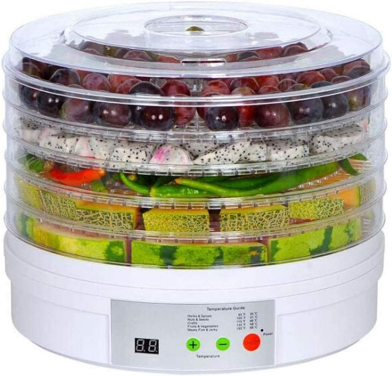 Photo 1 of Dehydrators, Intelligent Timing Food Dryer Dried Fruit Machine Household Fruit And Vegetable Food Air Dryer Dehydrator Dryer Pet Snacks
