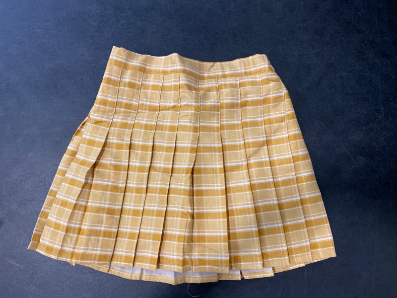 Photo 2 of [ small ] SANGTREE Women's Pleated Mini Skirt with Comfy Casual Stretchy Band Skater Skirt
