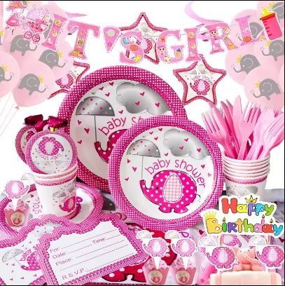 Photo 1 of baby shower party supplies