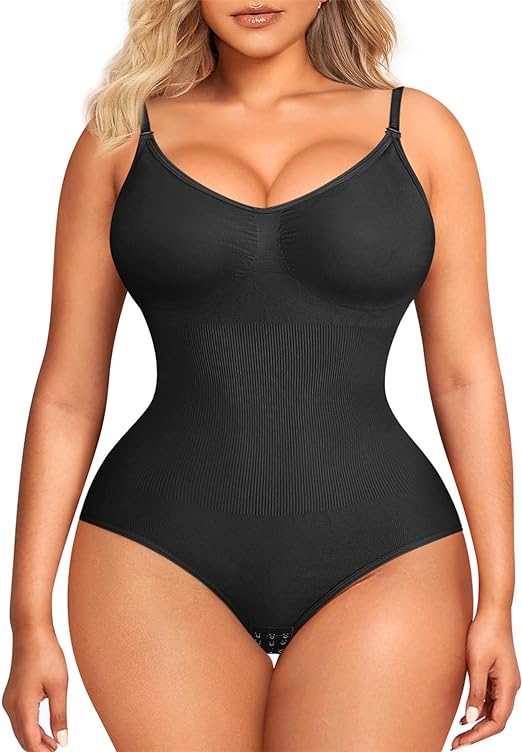 Photo 1 of Size XL/XXL - BRABIC Womens' Seamless Sleeveless V-Neck Bodysuit Shapewear Tummy Control 