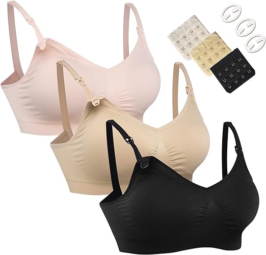 Photo 1 of HOFISH 3PACK Full Bust Seamless Nursing Maternity Bras Bralette Size XL