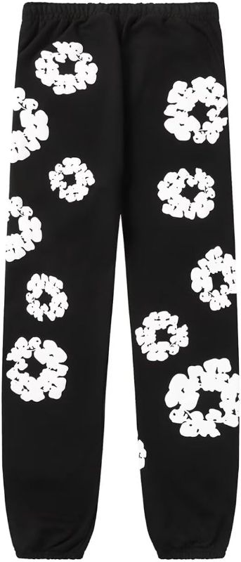 Photo 1 of (L) Full Kapok  Print Joggers Terry Sweatpants for Men and Women Drawstring with Pocket Baggy Trousers Size Large