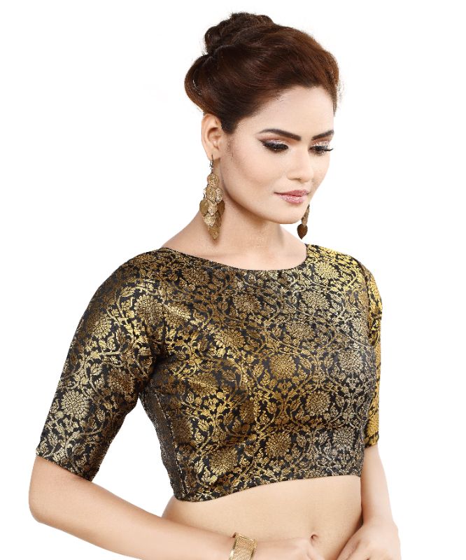 Photo 1 of  Size 32 XS / Small Women's Traditional Benaras Brocade Readymade Stitched Saree Blouse - Madhu Fashion
