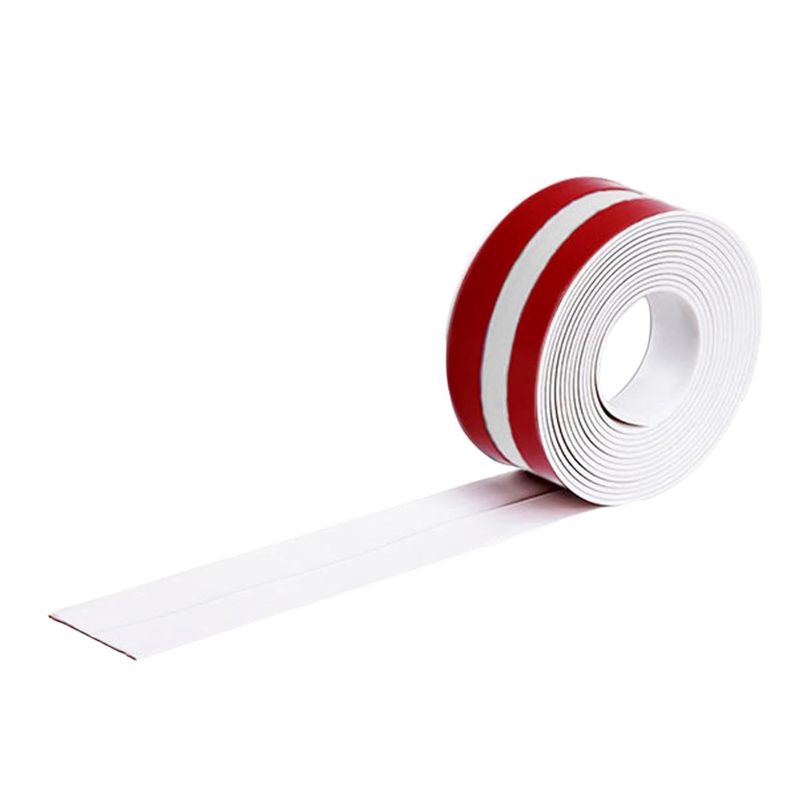 Photo 1 of 2 Pieces Caulk Strip Sealant Tape, Multipurpose Waterproof Shower Tile Sealer, Toilet Seam Stickers for Basin Shower Toilet, White