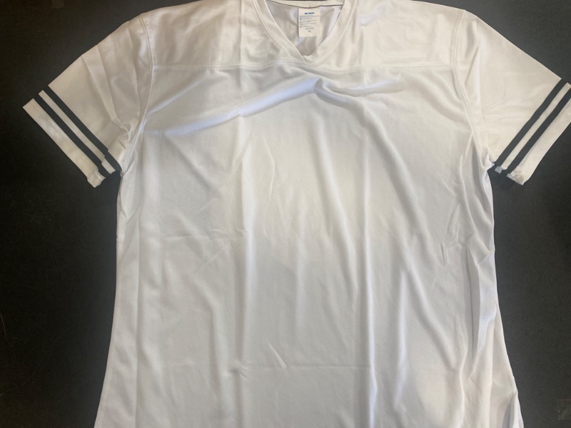 Photo 2 of (XL) Adult Men's Blank Football Jerseys Athletic Football Fans Shirts Practice Sports Uniform Tops Size XL