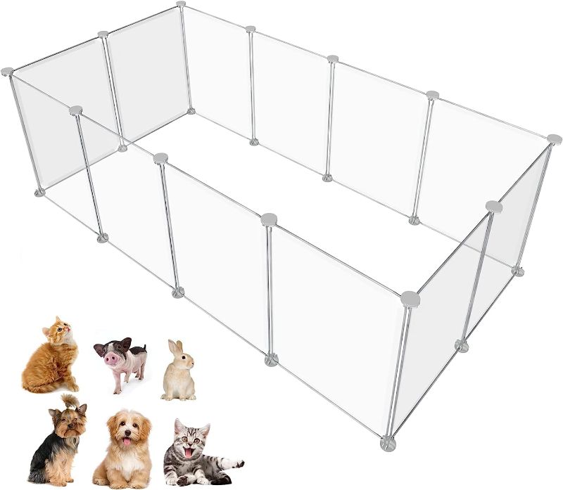 Photo 1 of Pet Playpen Portable Small Animals Playpen, Pet Fence Yard Fence for Guinea Pigs, Bunny, Ferrets, Mice, Hamsters, Hedgehogs, Puppies, Turtles