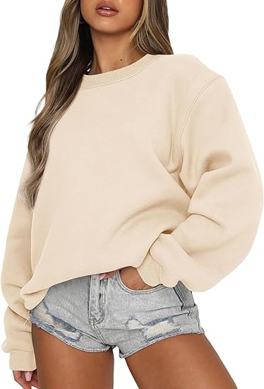 Photo 1 of (M) EFAN Womens Sweatshirts Long Sleeve Crew Neck Pullover Sweatshirt Casual Outfits 2024 Fall Clothes