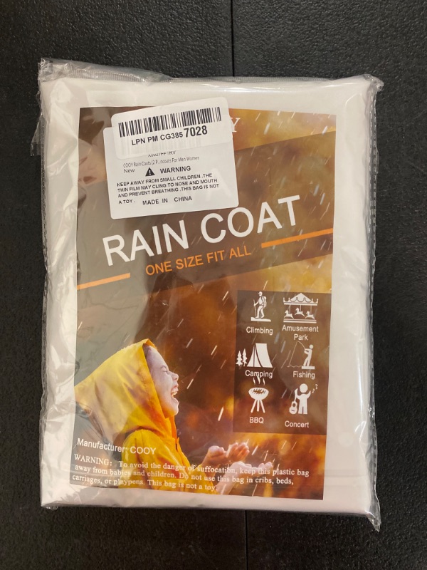 Photo 2 of Rain Coats (2 Pack) - Reusable EVA Rain Ponchos for Adults Rain Jackets Raincoats for Men Women