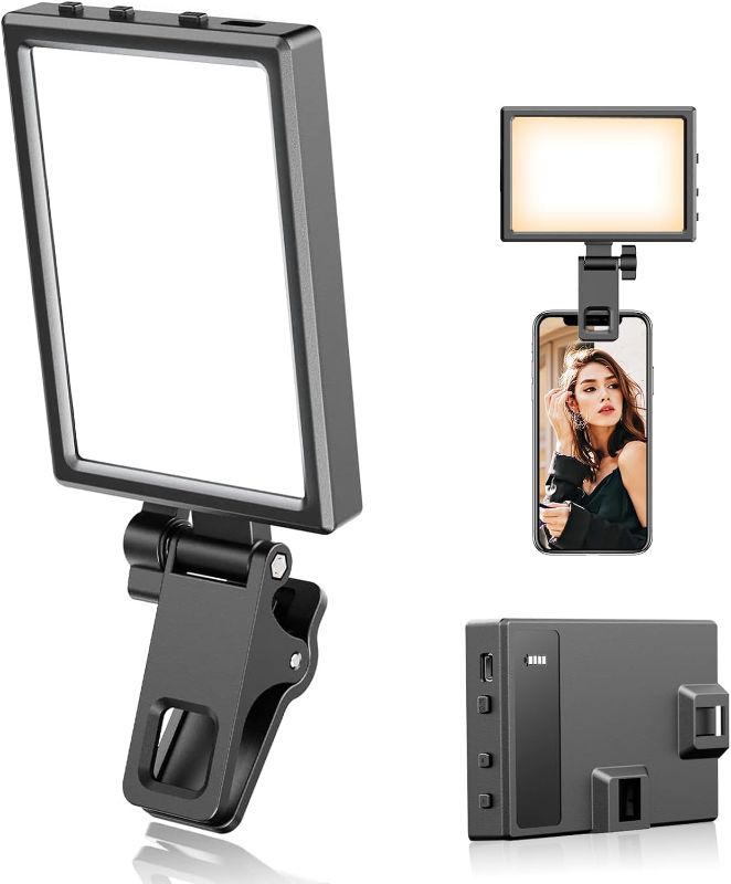 Photo 1 of Eicaus Rechargeable LED Fill Light, Selfie Light with Clip for Makeup, TikTok, Zoom Calls, Photography, Phone Light for Pictures & Video Light for iPhone, Android, iPad, Laptop, Monitor