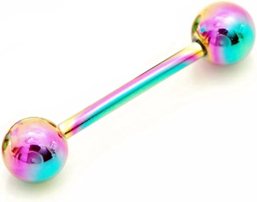 Photo 1 of Rainbow Barbell 5/8" Length 316L Surgical Stainelss Steel