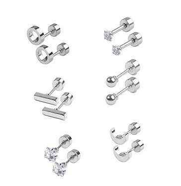 Photo 1 of 6 Pairs Of Cartilage Earrings Set 