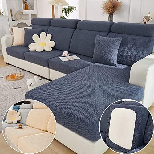 Photo 1 of Magic Sofa Covers Magic Sofa Couch Covers 2023 New Wear-Resistant Universal Sofa Cover Stretch for Sectional Slipcovers (Texture-Dark Gray,Large Single Seat Cover)