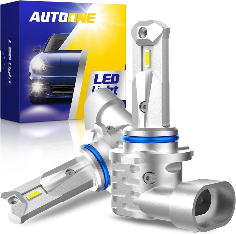 Photo 1 of AUTOONE 9006 LED Fog Bulbs - HB4 Low Beam LED Conversion - Fog Light & DRL Compatible - 6000K White, Plug-and-Play, Pack of 2