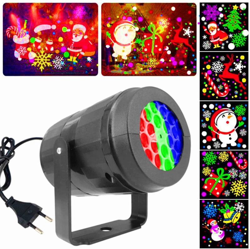 Photo 1 of Christmas LED Projection Lamp Waterproof Indoor Spotlight 16 Patterns Auto-Rotating Party Lantern Holiday Decoration Lighting