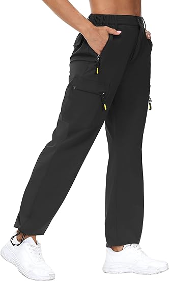 Photo 1 of (M-Tall) VVK Women's Hiking Cargo Pants Lightweight Quick Dry Outdoor Athletic Pants Camping Climbing Golf Zipper Pockets Size Medium Tall