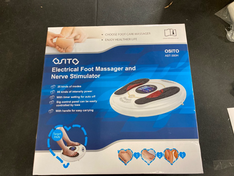 Photo 2 of OSITO Foot Circulation Stimulator (FSA/HSA Eligible)- Electrical Nerve Muscles Stimulation for Feet & Legs - Medic Electric Pulse Foot Massager Machine for Neuropathy Cramps Diabetic