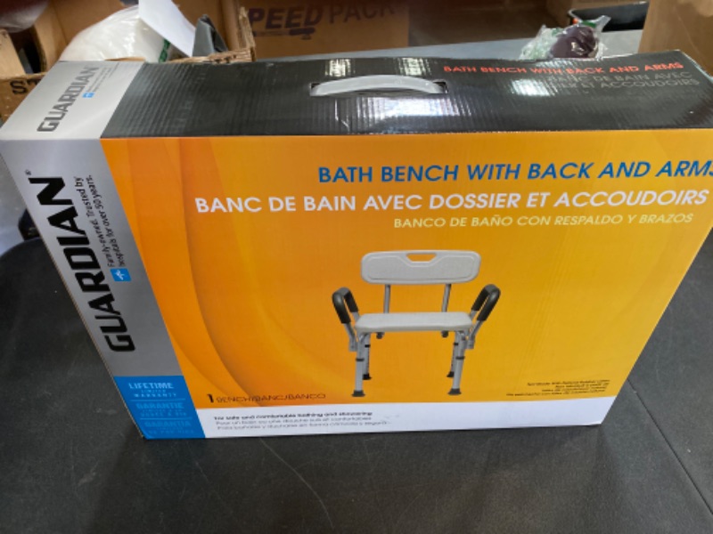 Photo 1 of Medical Bath Bench with Padded Arms Back