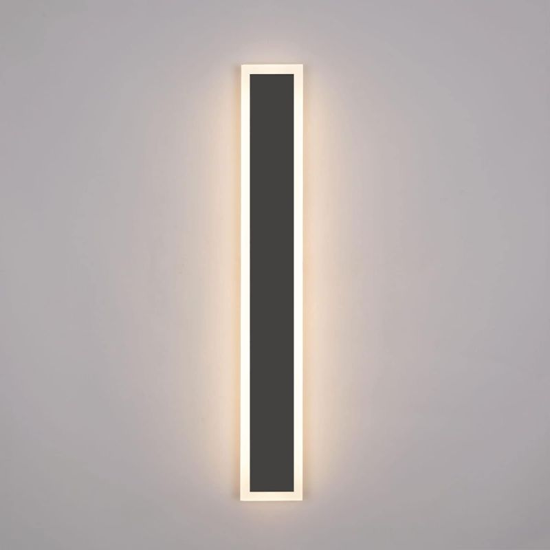 Photo 1 of Modern Wall Light 12W LED Indoor Wall Sconce 23.6in Long Wall Light Fixture Elegant Frosted White Acrylic Sconces Wall Lighting for Living Room, Bathroom, Bedroom, Hallway