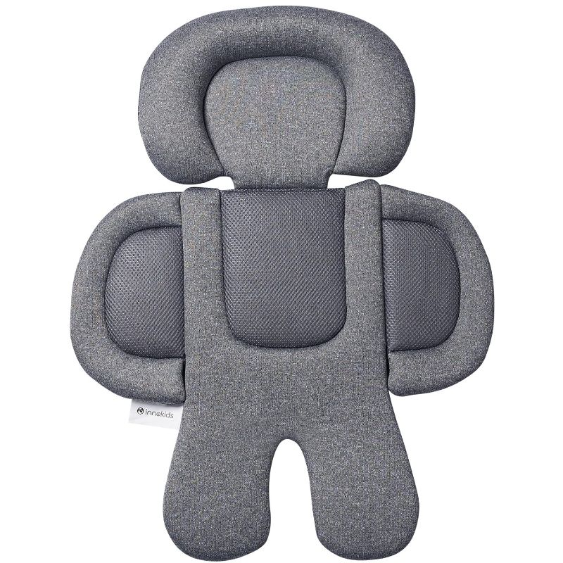 Photo 1 of Innokids Car Seat Head and Body Supports for Infant, 2-in-1 Reversible Baby Car Seat Insert Stroller Soft Cushion Suitable for All The Season (Gray/Black)