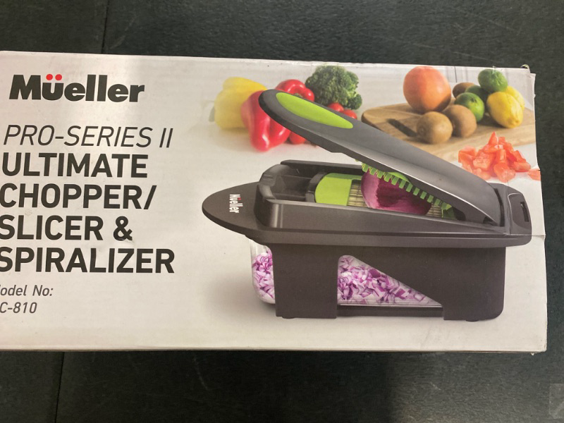 Photo 2 of Mueller Pro-Series 10-in-1, 8 Blade Vegetable Chopper, Onion Mincer, Cutter, Dicer, Egg Slicer with Container, French Fry Cutter Potatoe Slicer, Home Essentials & Kitchen Gadgets, Salad Chopper