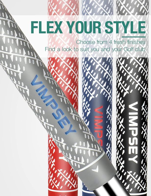 Photo 2 of VIMPSEY Golf Grips ,13 Grips or 13 Grips with Full Regripping Kits ,Anti-Slip Rubber Golf Club Grips, Standard/Midsize 4 Colors Optional
