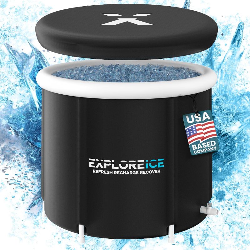 Photo 1 of Explore Ice Bath Tub for Athletes [USA OWNED BUSINESS] - Extra Large Cold Tub, Premium Cold Plunge Tub Outdoor, Portable Ice Bath, Ice Barrel Cold Therapy Bath
