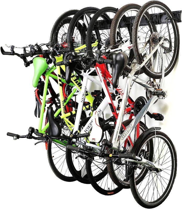 Photo 1 of Ultrawall Stainless Steel Bike Storage Rack,6 Bike Storage Hanger Wall Mount for Home & Garage Holds Up to 300lbs, Black