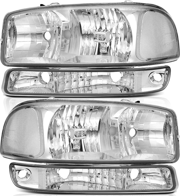 Photo 1 of 
LBRST Headlight Assembly For GMC Sierra 1500 1999-2006 For GMC Sierra 1500 Classic 2007 For GMC Sierra 2500 1999-2004 Chrome Housing Clear Reflector Clear...