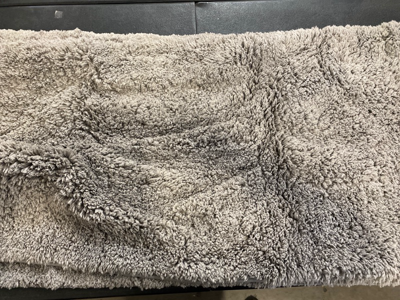 Photo 2 of Walensee Large Bathroom Rug (24 x 60, Grey) Extra Soft and Absorbent Shaggy Bathroom Mat Machine Washable Microfiber Bath Mat for Bathroom, Non Slip Bath Mat, Luxury Bathroom Floor Mats Rubber Back