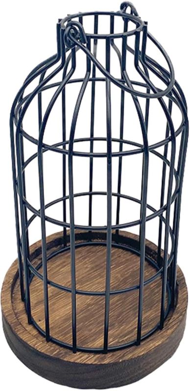 Photo 1 of  Cage Candle Lantern Farmhouse Lantern Decor Candle Holder Candlestick Table Centerpiece Candle Stand for Birthday Country Garden Yard Patio, S