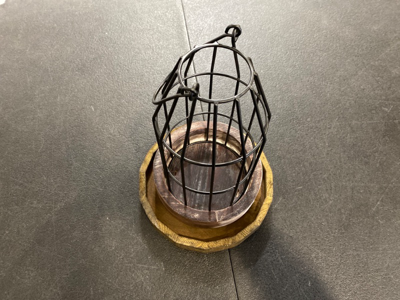 Photo 2 of  Cage Candle Lantern Farmhouse Lantern Decor Candle Holder Candlestick Table Centerpiece Candle Stand for Birthday Country Garden Yard Patio, S