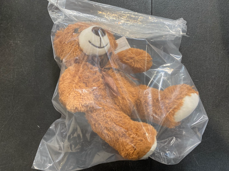 Photo 3 of SHAFISH Plush Teddy Bear Cute Stuffed Animal Bear with Bow Plush Toys 13.8 Inches (Brown)