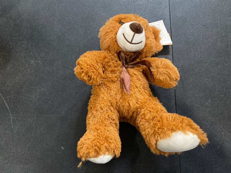 Photo 2 of SHAFISH Plush Teddy Bear Cute Stuffed Animal Bear with Bow Plush Toys 13.8 Inches (Brown)