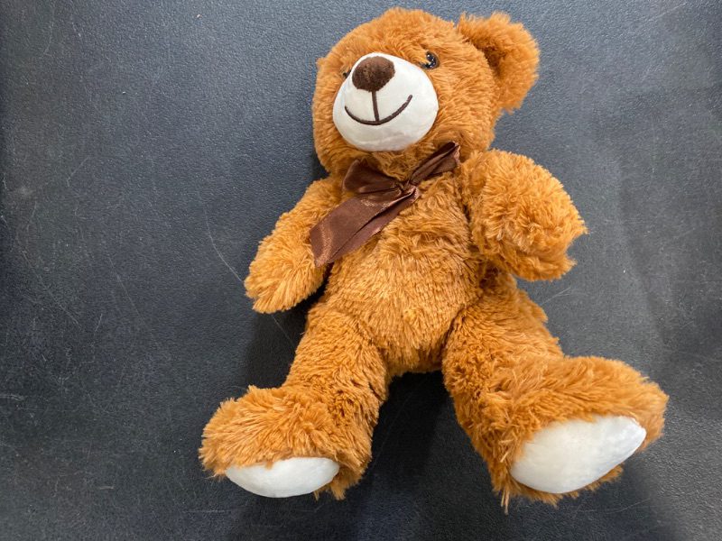 Photo 2 of SHAFISH Plush Teddy Bear Cute Stuffed Animal Bear with Bow Plush Toys 13.8 Inches (Brown)