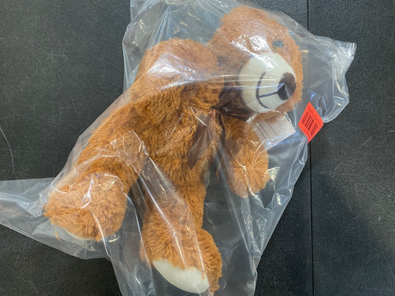 Photo 3 of SHAFISH Plush Teddy Bear Cute Stuffed Animal Bear with Bow Plush Toys 13.8 Inches (Brown)
