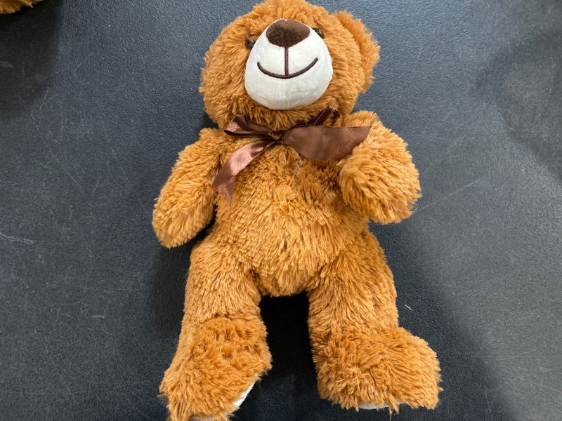 Photo 2 of SHAFISH Plush Teddy Bear Cute Stuffed Animal Bear with Bow Plush Toys 13.8 Inches (Brown)